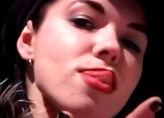 Public entertainment featuring one shameless busty slut