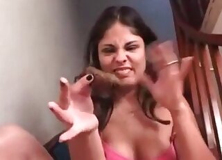 Big booty woman in XXX size 7 poop chute videos