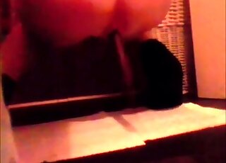 Shitting on the counter and recording it XXX