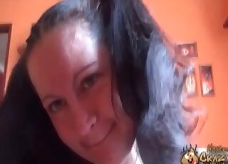 Pigtailed chick is slowly ready to unleash it